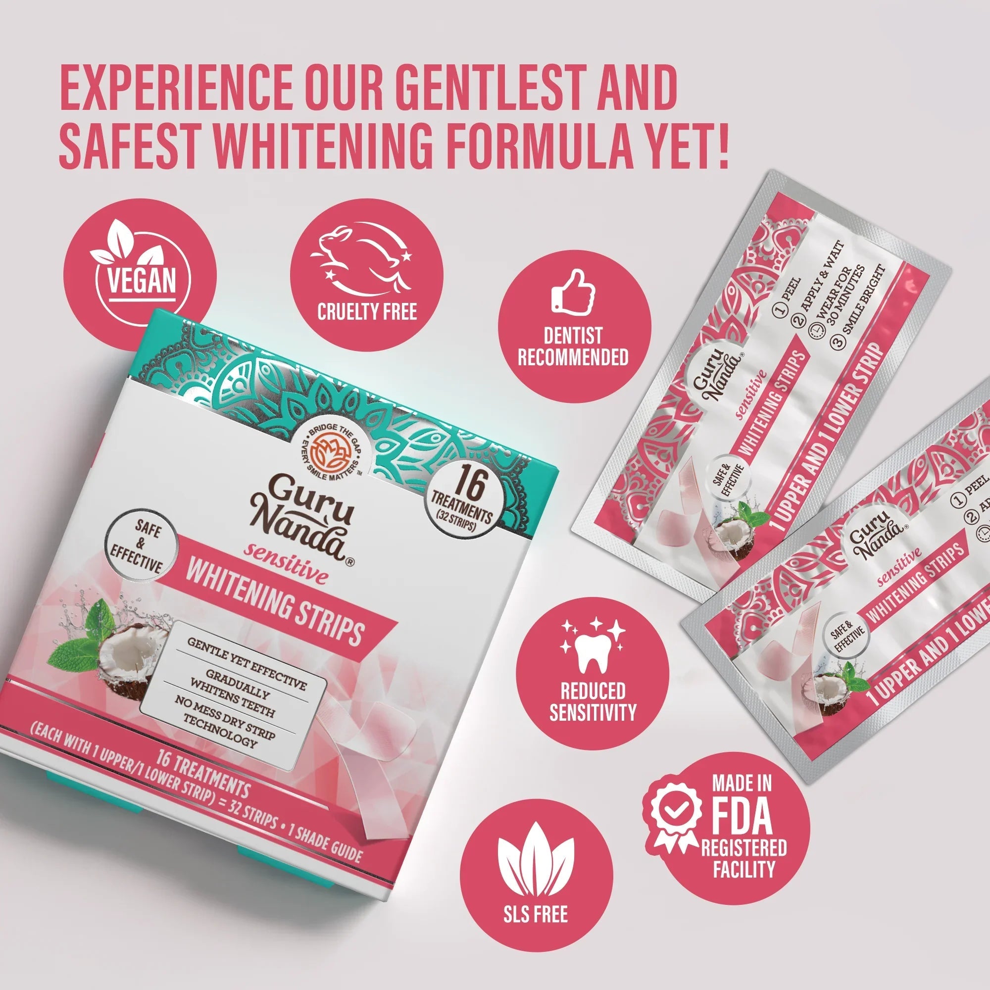 Sensitive Whitening Strips ¨C 16 Day Treatment