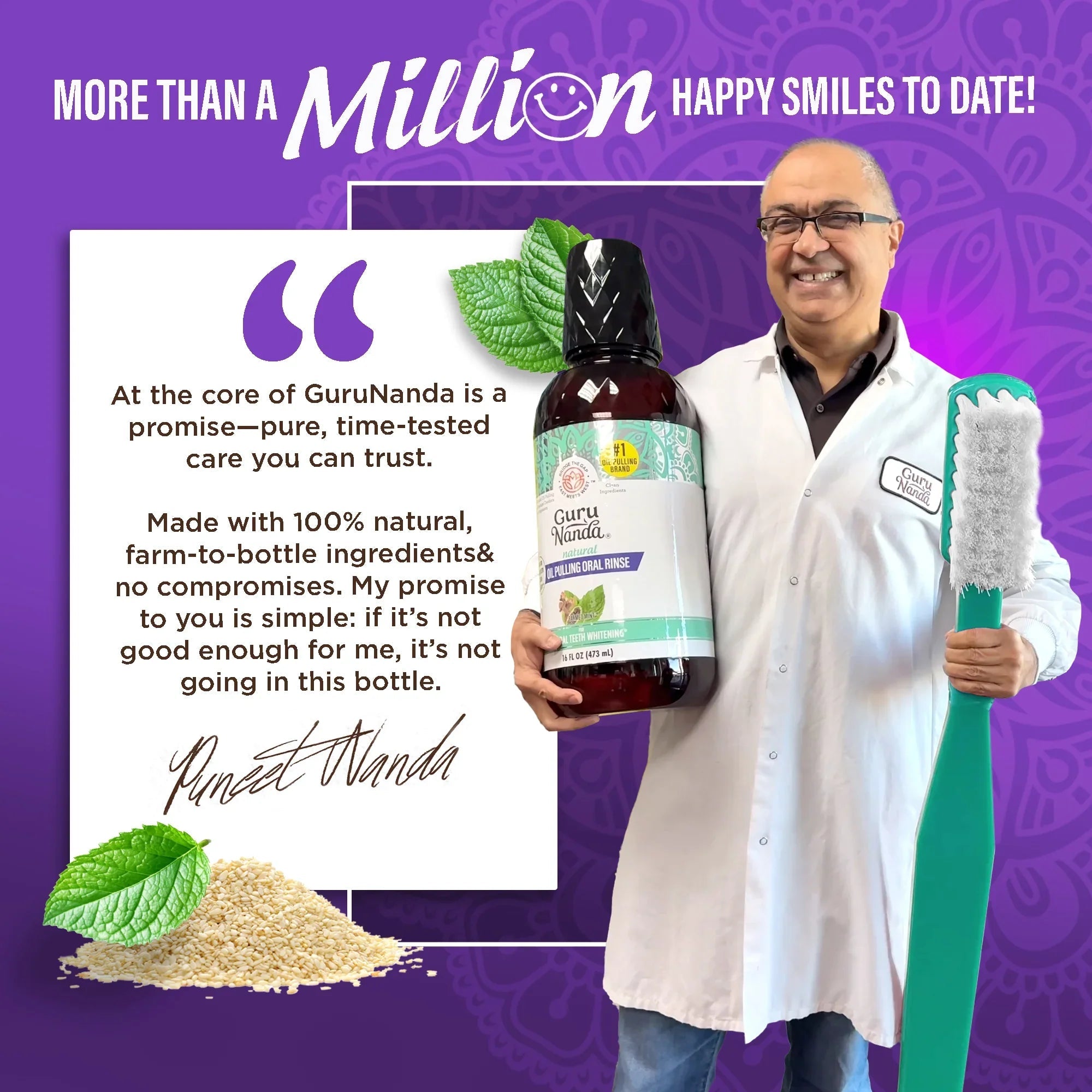 Sesame & Peppermint Oil Pulling ¨C 8 fl. oz.