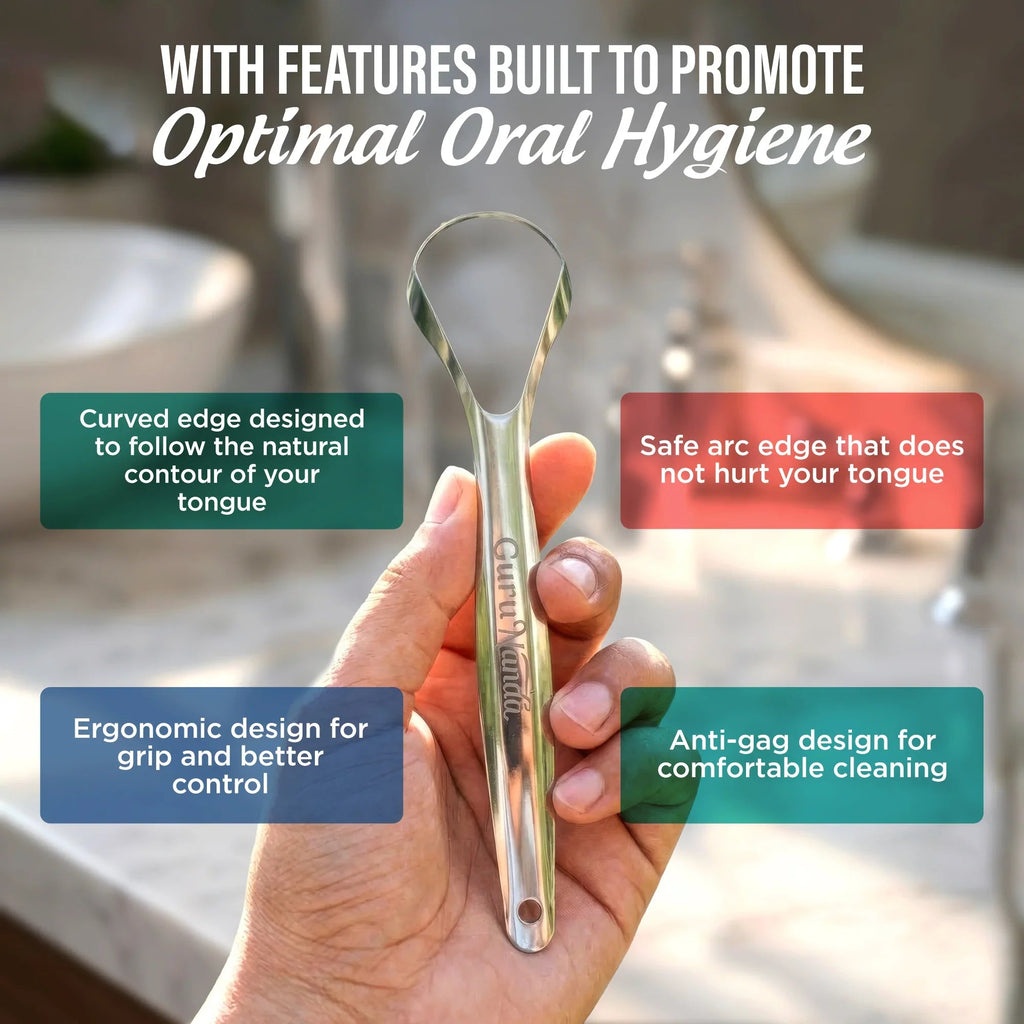 Spoon-Shaped Stainless-Steel Tongue Scraper ¨C 2 Pack