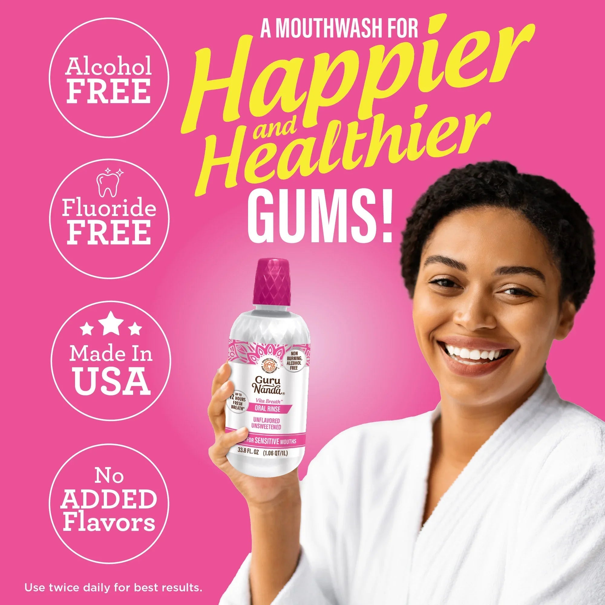 Unflavored & Unsweetened Fresh Breath Oral Rinse ¨C 1L