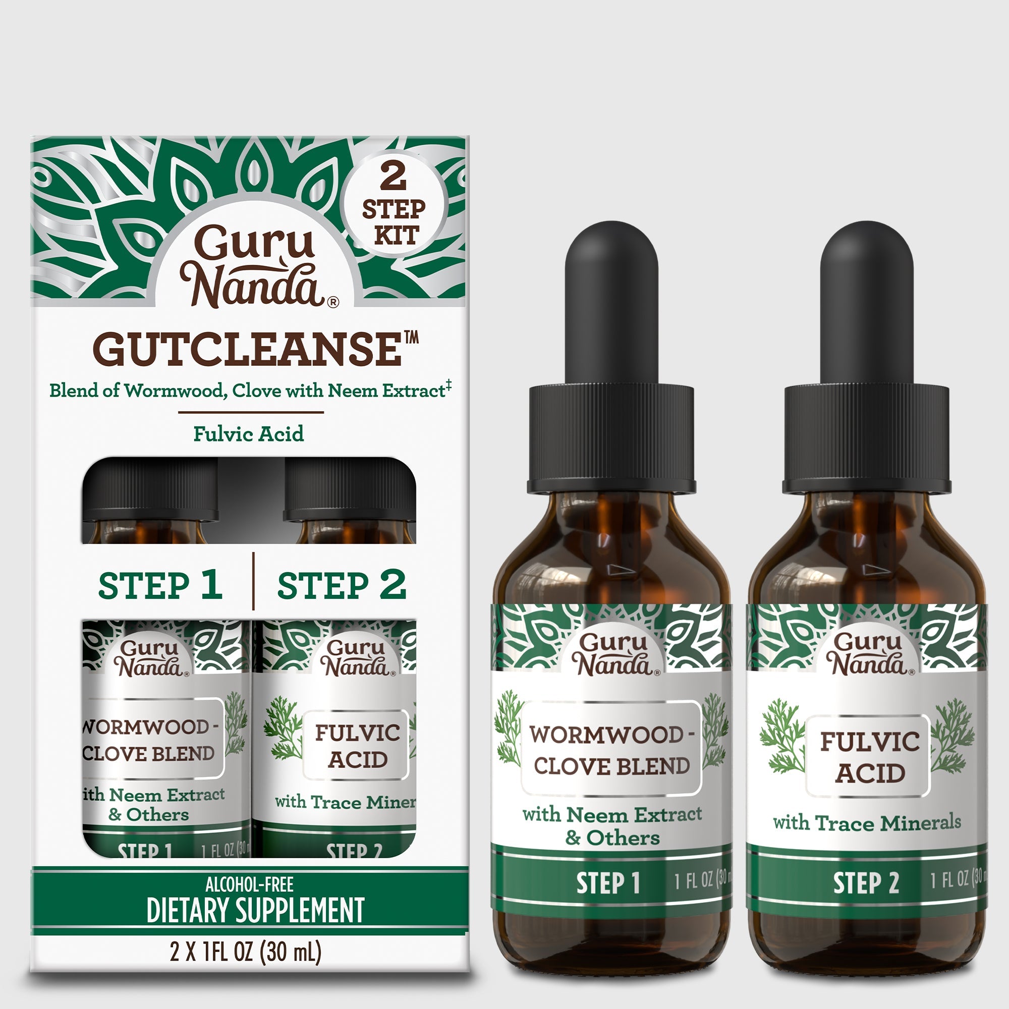 Gutcleanse With Wormwood. Clove & Fulvic Acid ¡ª 2-Step Supplement