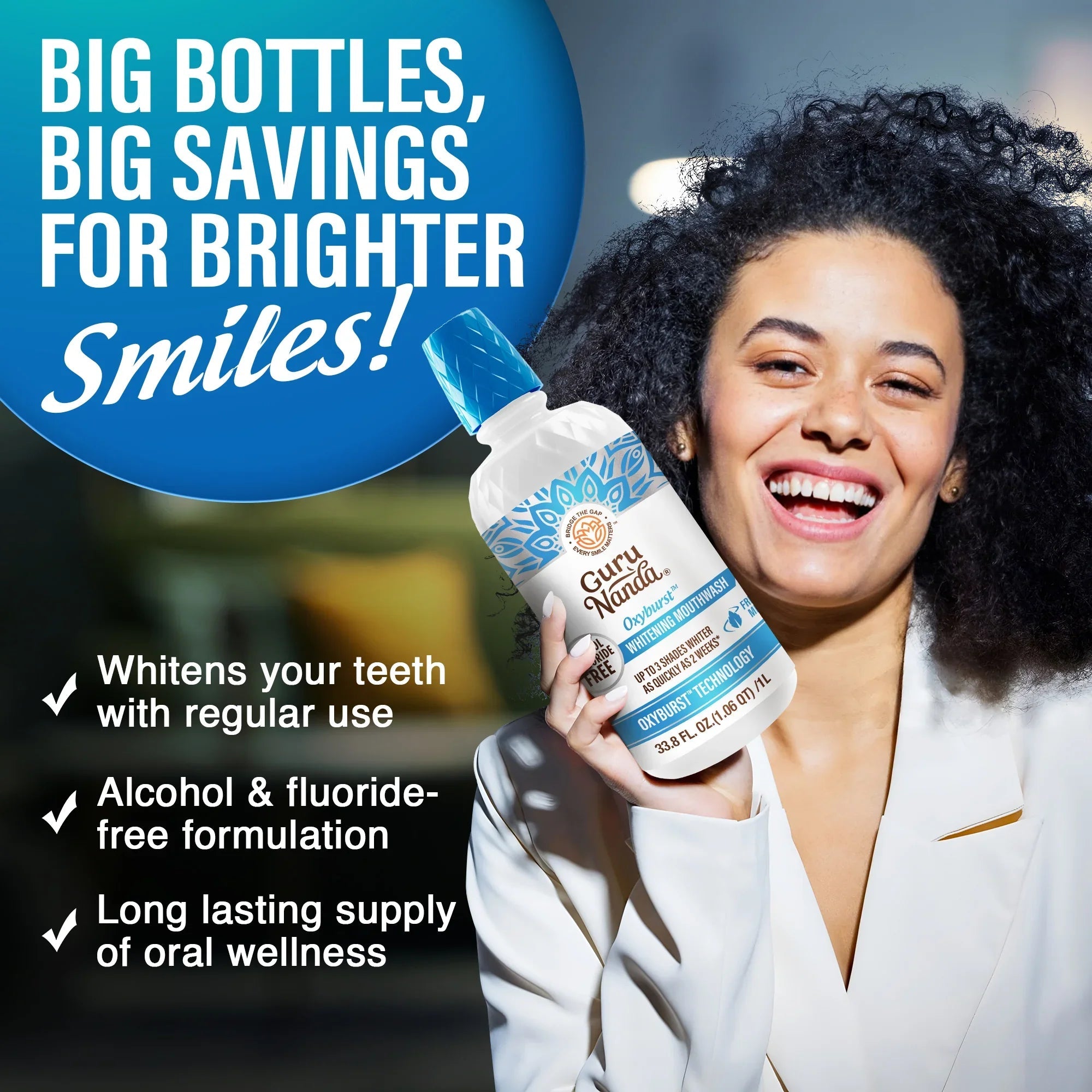 Oxyburst Whitening Oral Rinse. Fresh Mint