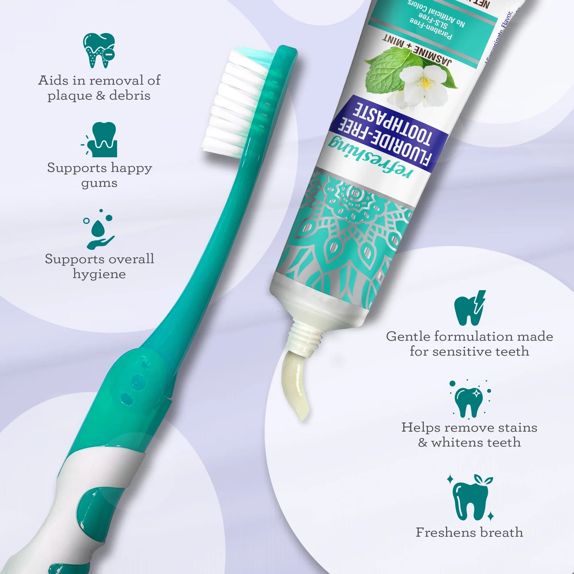 Travel Kit ¨C Folding Toothbrush & Hydroxyapatite Toothpaste. Jasmine Mint ¨C 0.98 oz