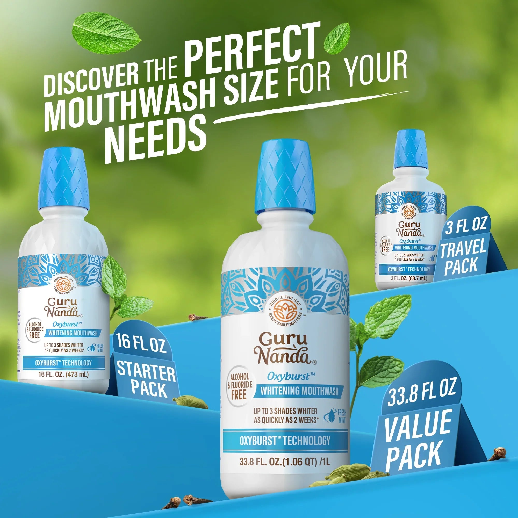 Oxyburst Whitening Oral Rinse. Fresh Mint