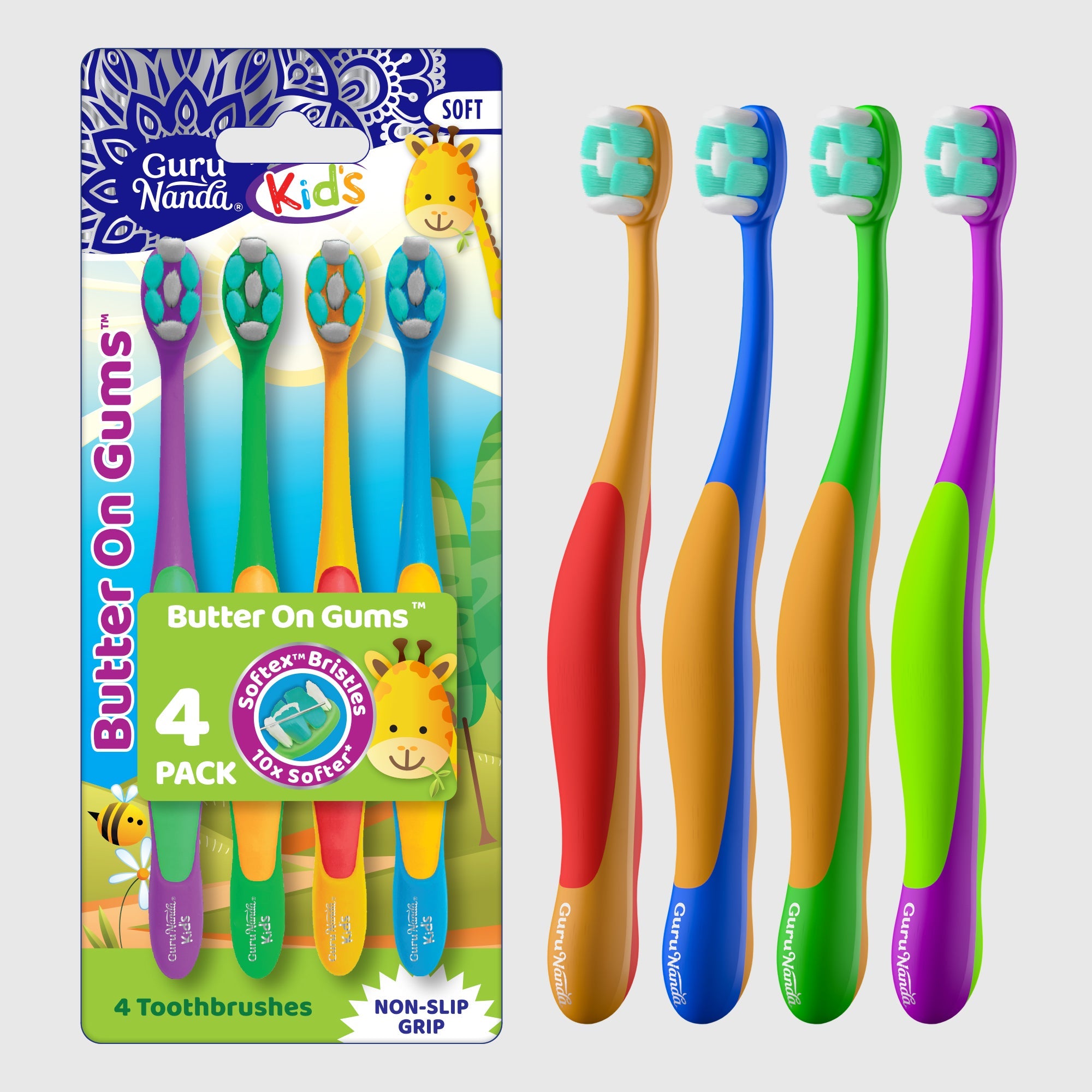 Kids Butter on Gums Toothbrush ¨C 4 Pack
