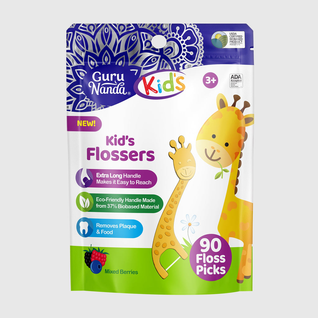 Kids' Giraffe Shaped Flossers. Fluoride-Free