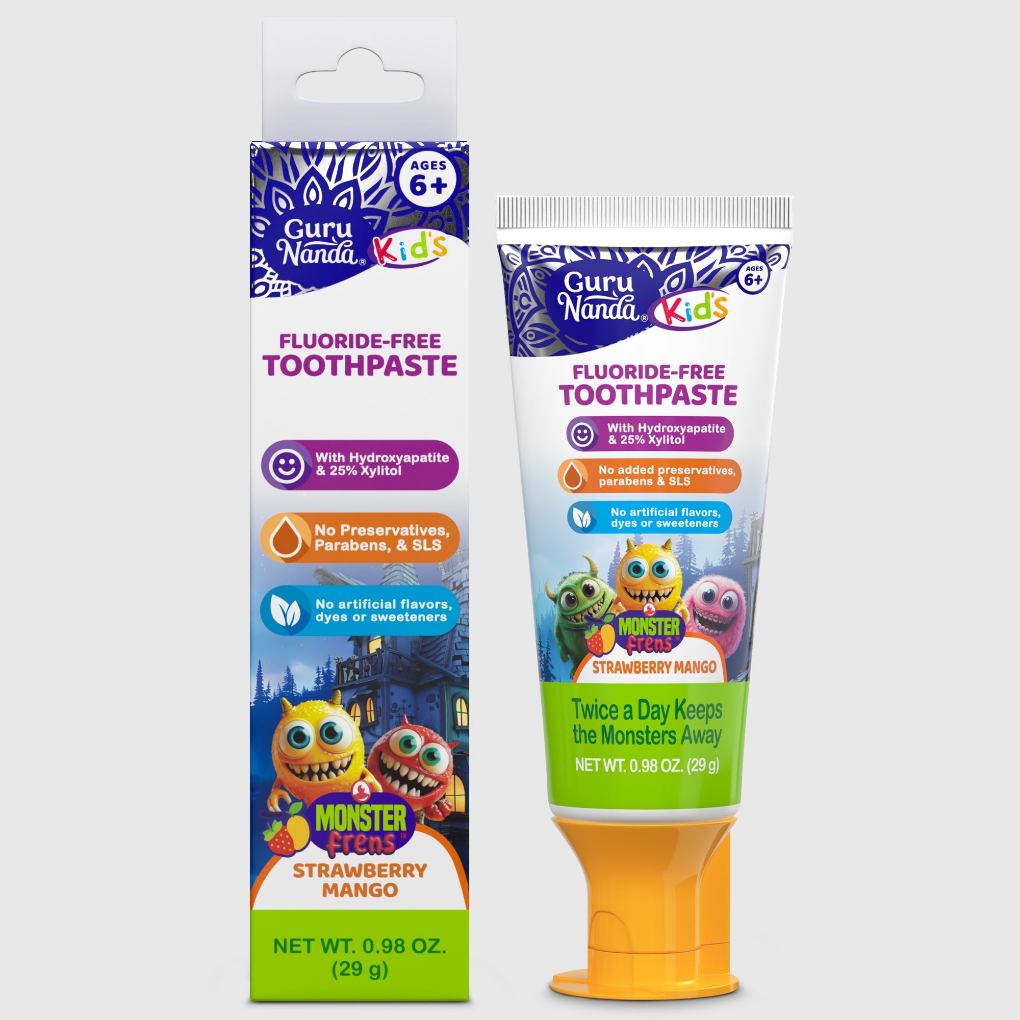 Kids Toothpaste with Xylitol & Hydroxyapatite. Strawberry Mango ¨C 0.98 oz