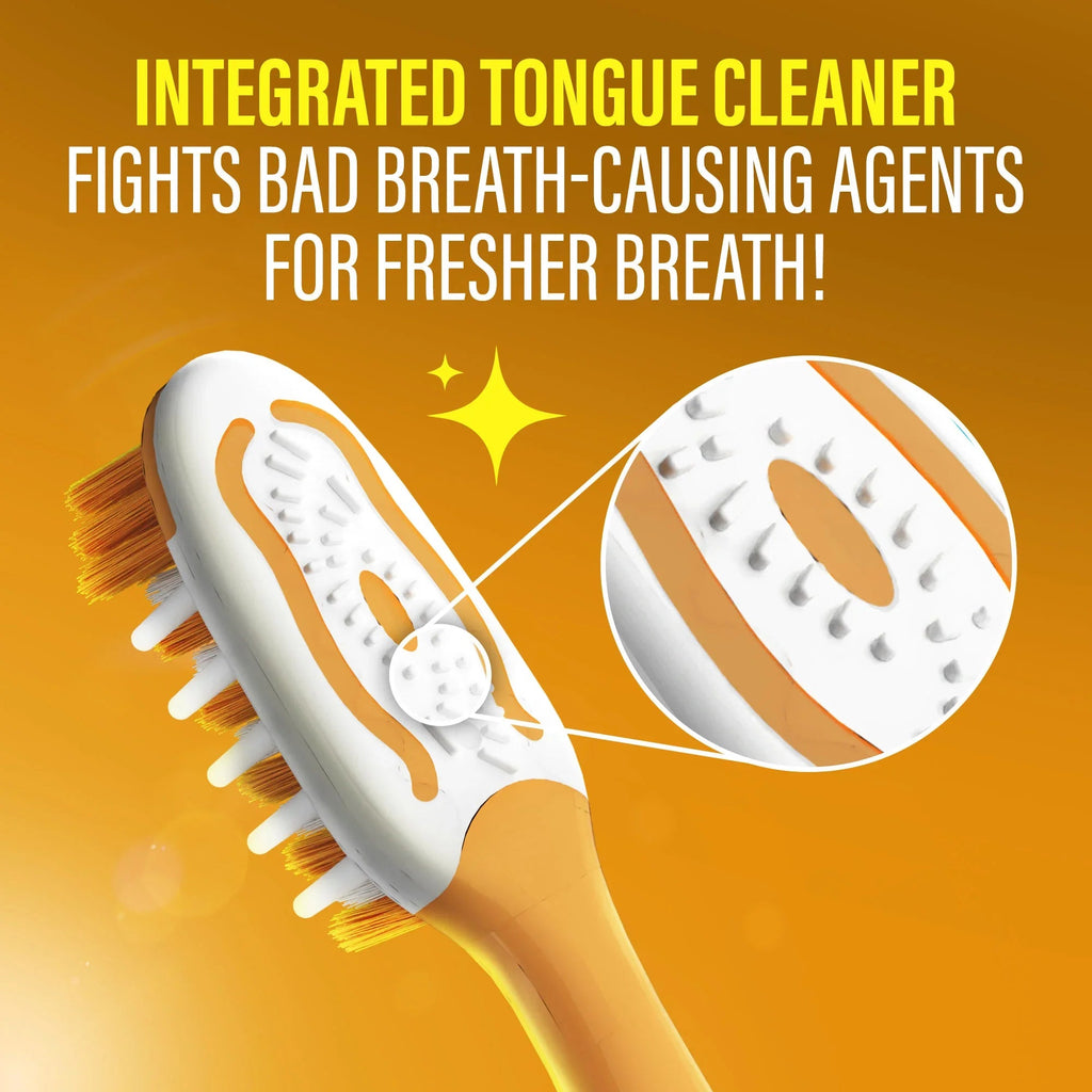 Multi-Action Toothbrush with Tongue Cleaner ¨C 12 Pack