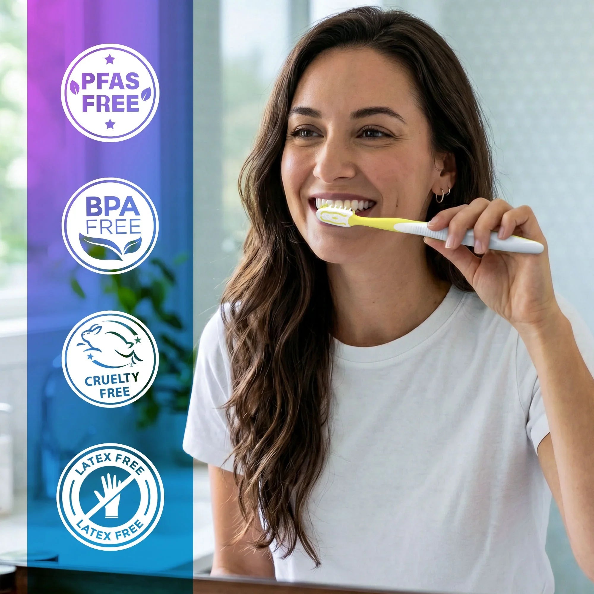 Multi-Action Toothbrush with Tongue Cleaner ¨C 12 Pack
