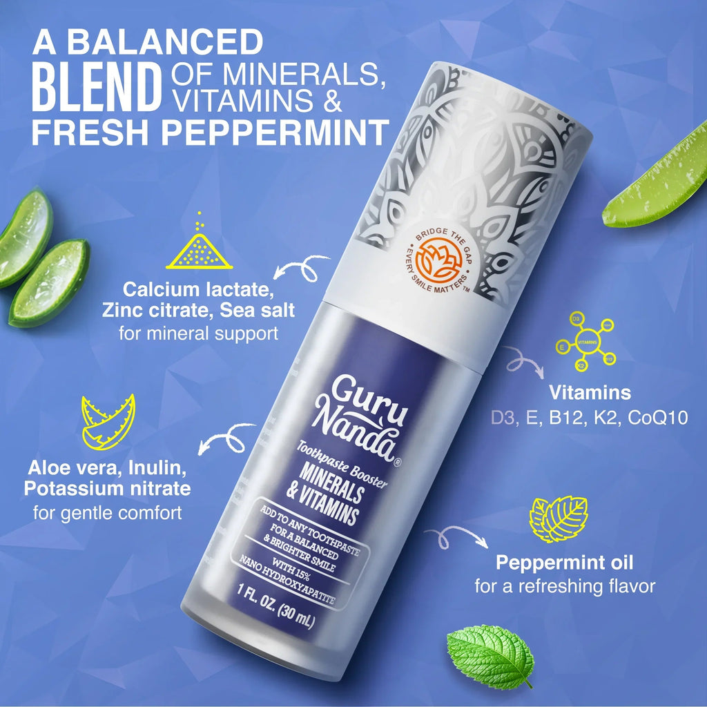Minerals & Vitamins Toothpaste Booster with 15% Nano Hydroxyapatite ¨C 1 fl oz