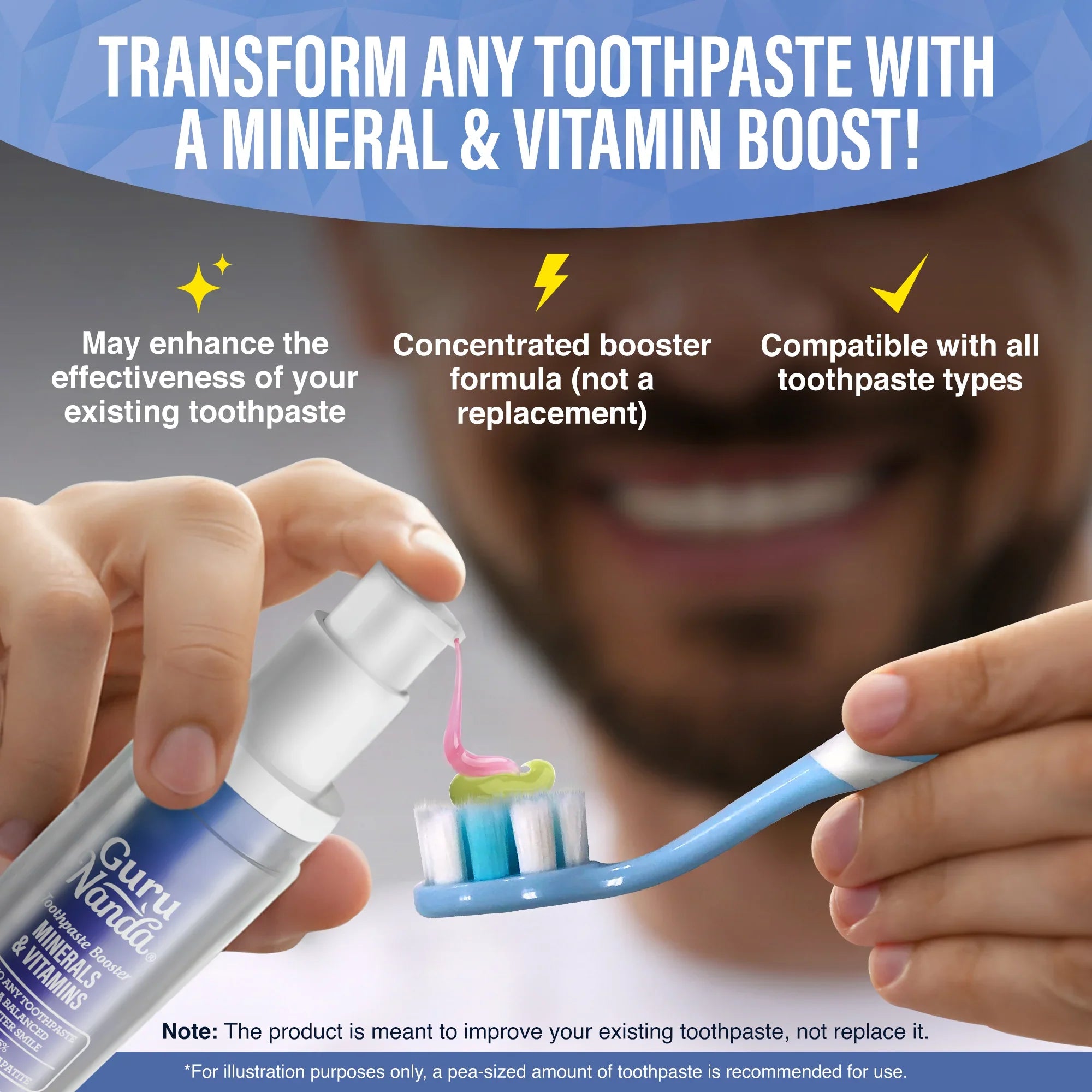 Minerals & Vitamins Toothpaste Booster with 15% Nano Hydroxyapatite ¨C 1 fl oz