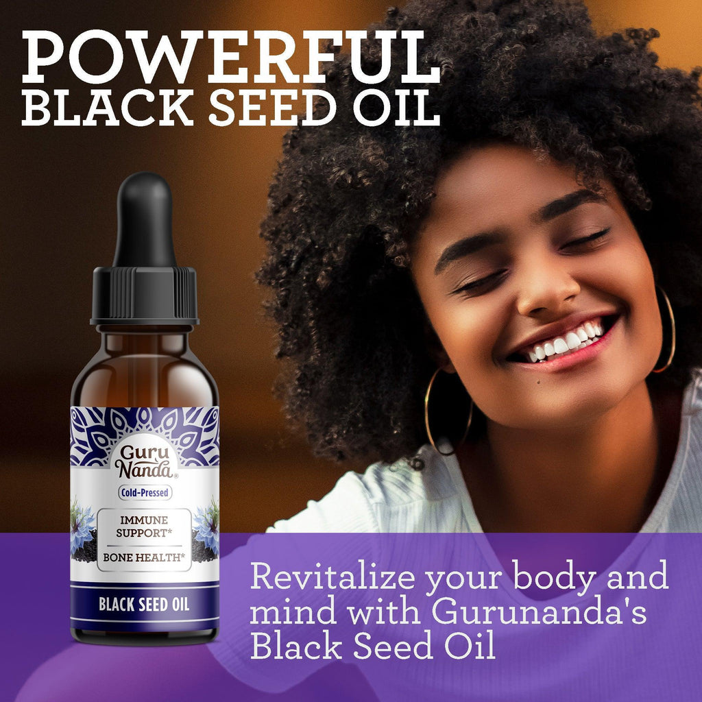 Natural Cold Pressed Black Seed Oil With Vitamin D3. K2. & E
