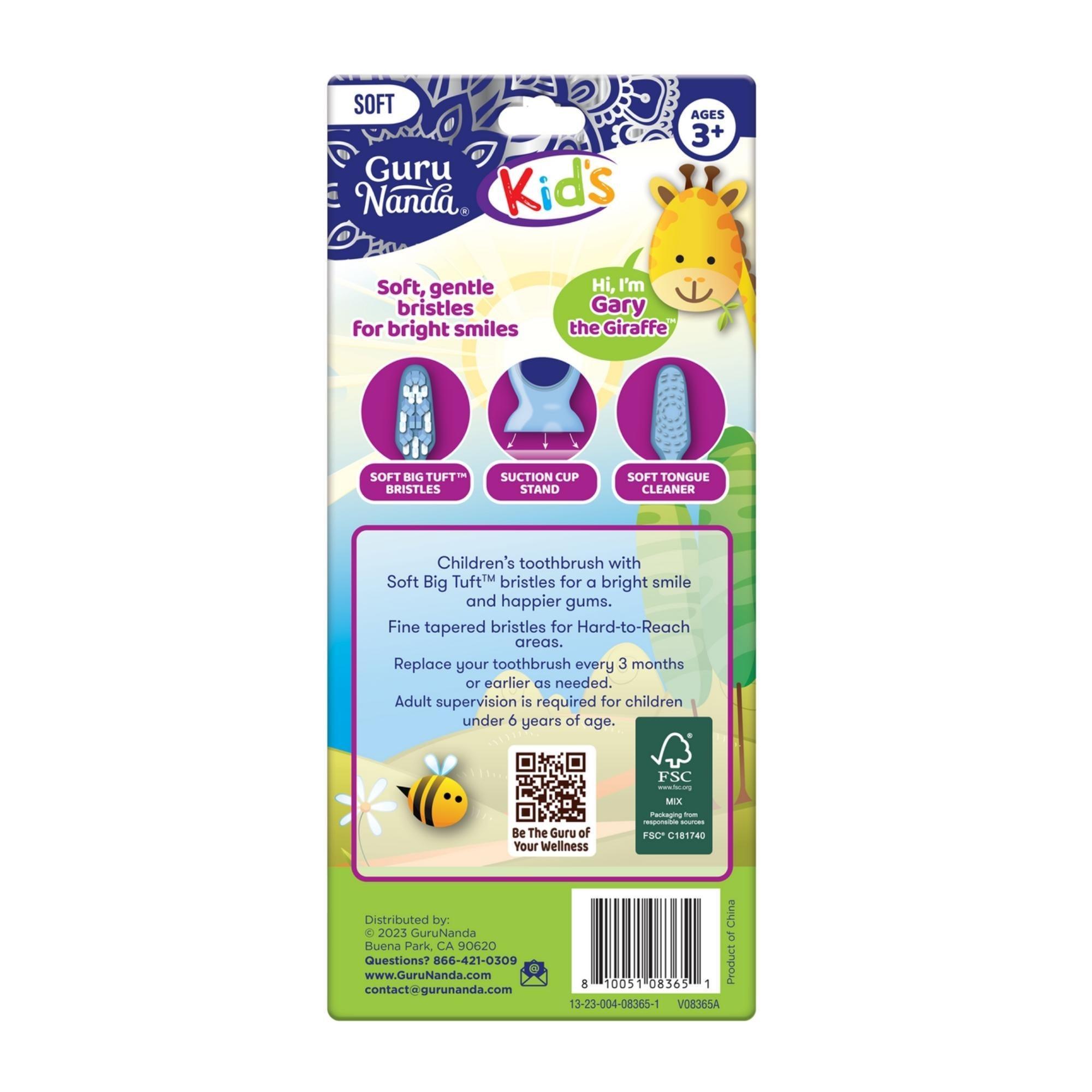 Fun Animals Kids' Toothbrush with Suction Cup ¨C 4 Pack