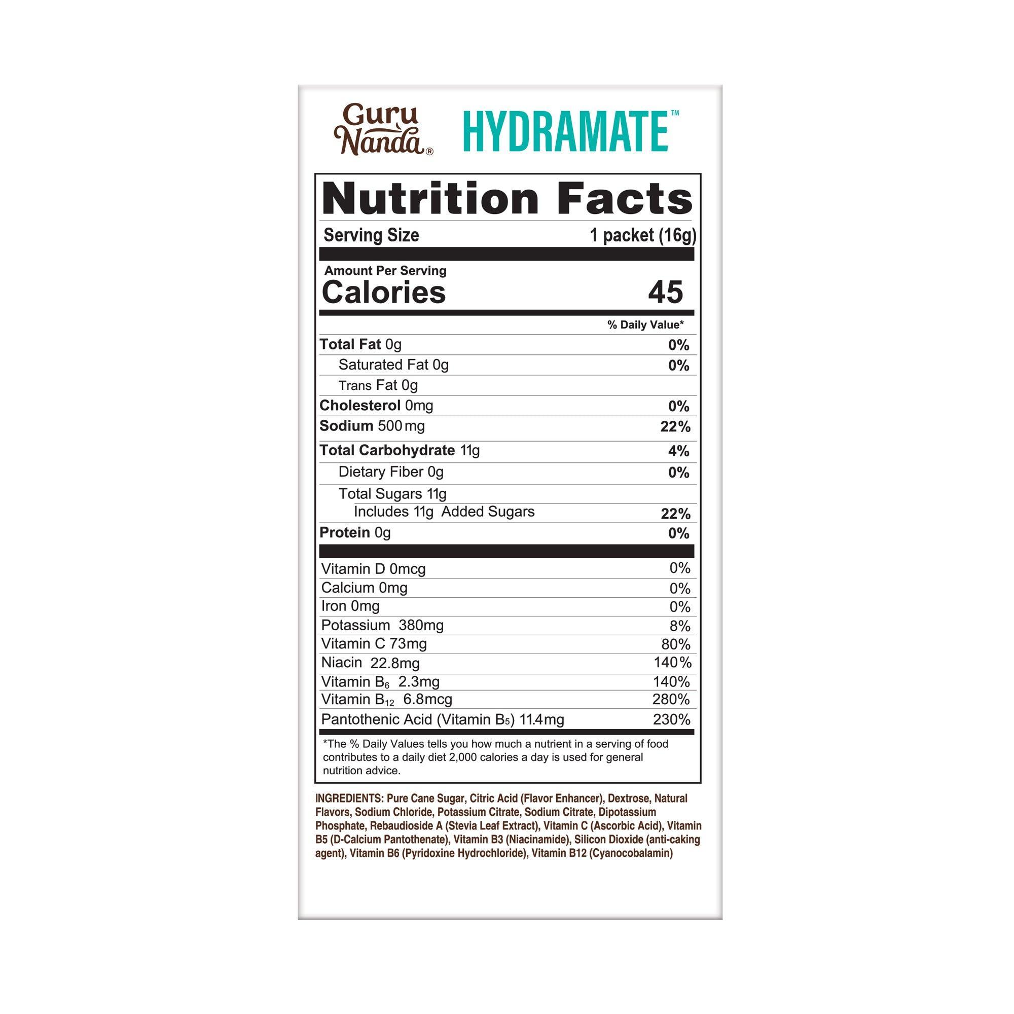 Hydramate Electrolyte Drink Mix. Lemon Lime ¨C 48 Count