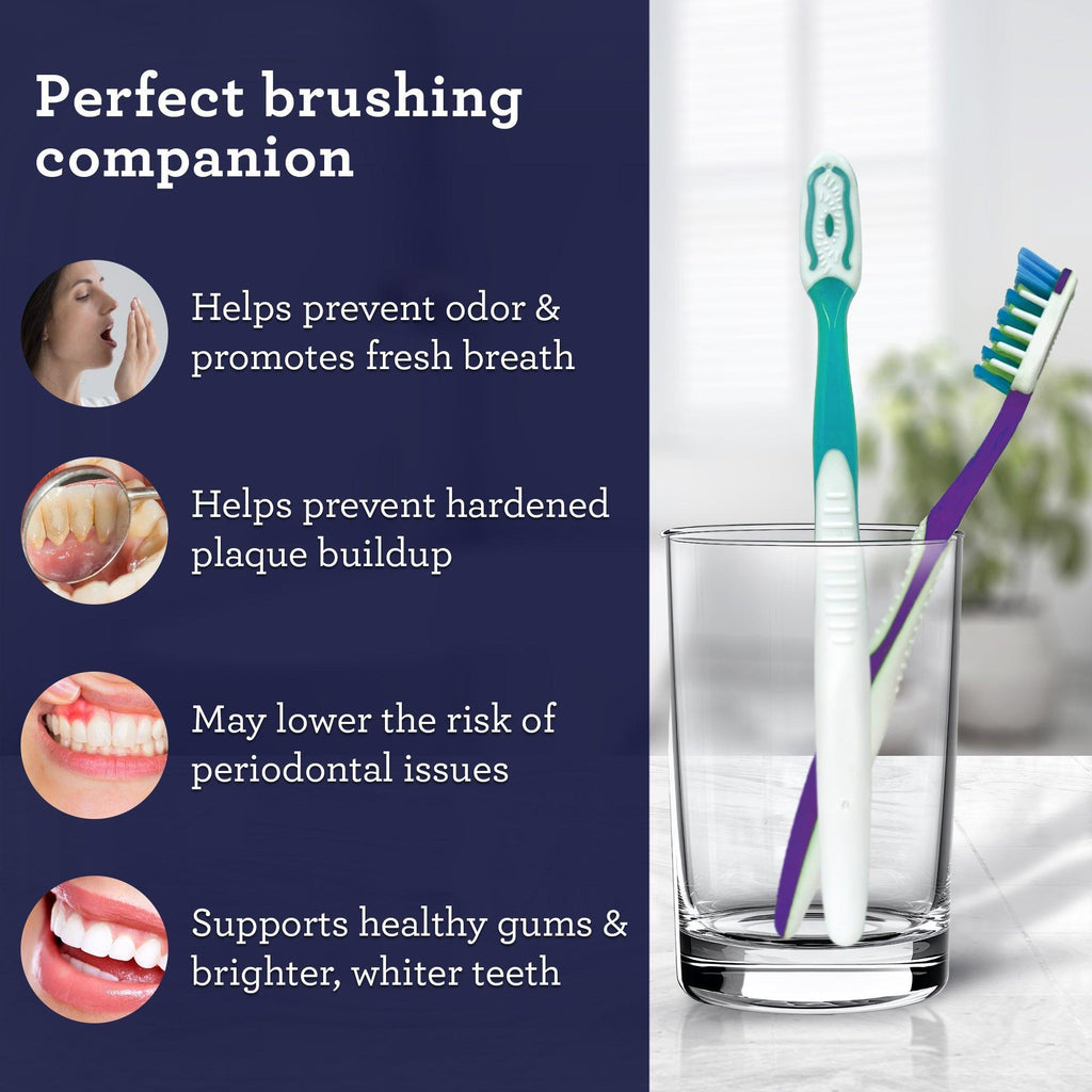 Multi-Action Toothbrush with Tongue Cleaner ¨C 8 Pack