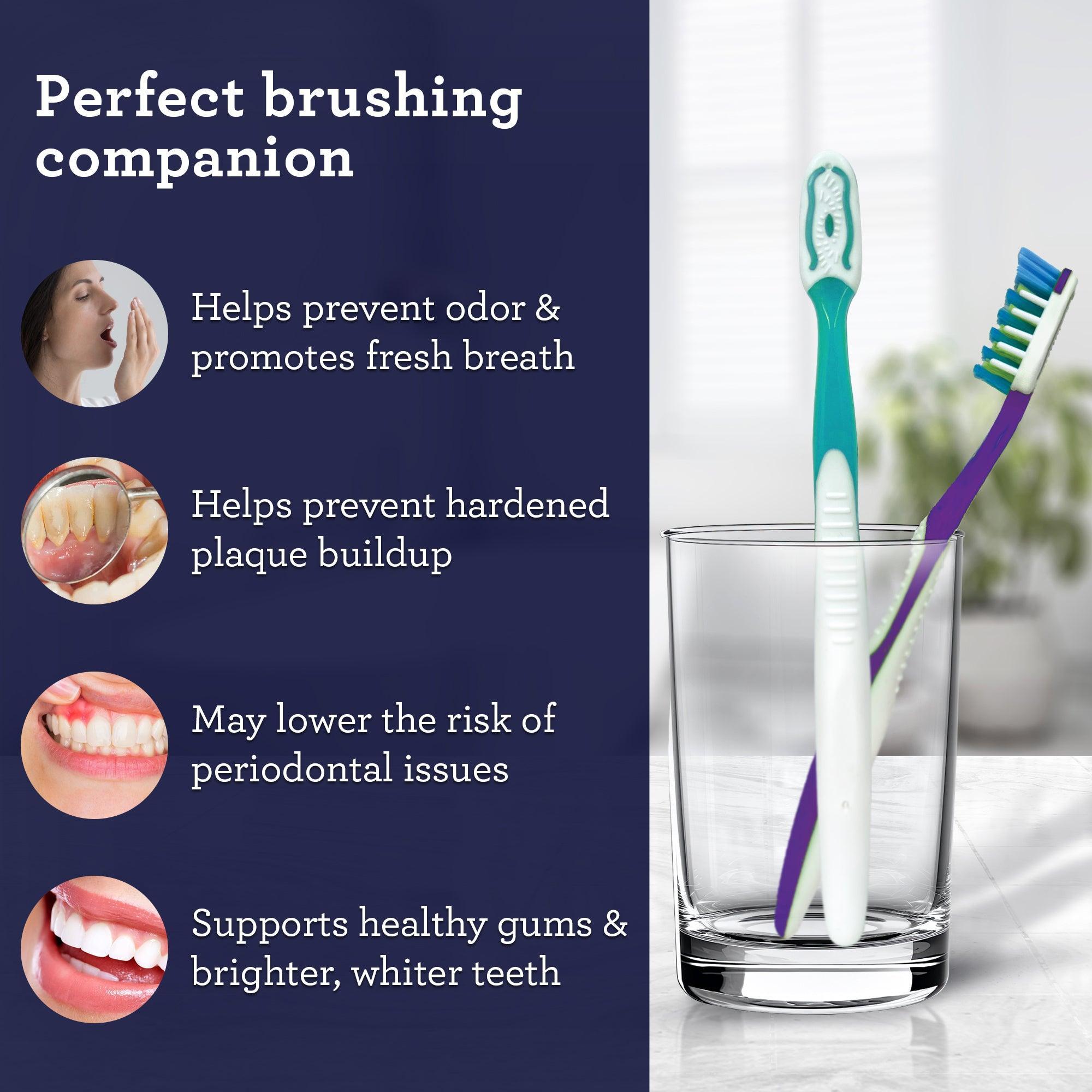 Multi-Action Toothbrush with Tongue Cleaner ¨C 8 Pack